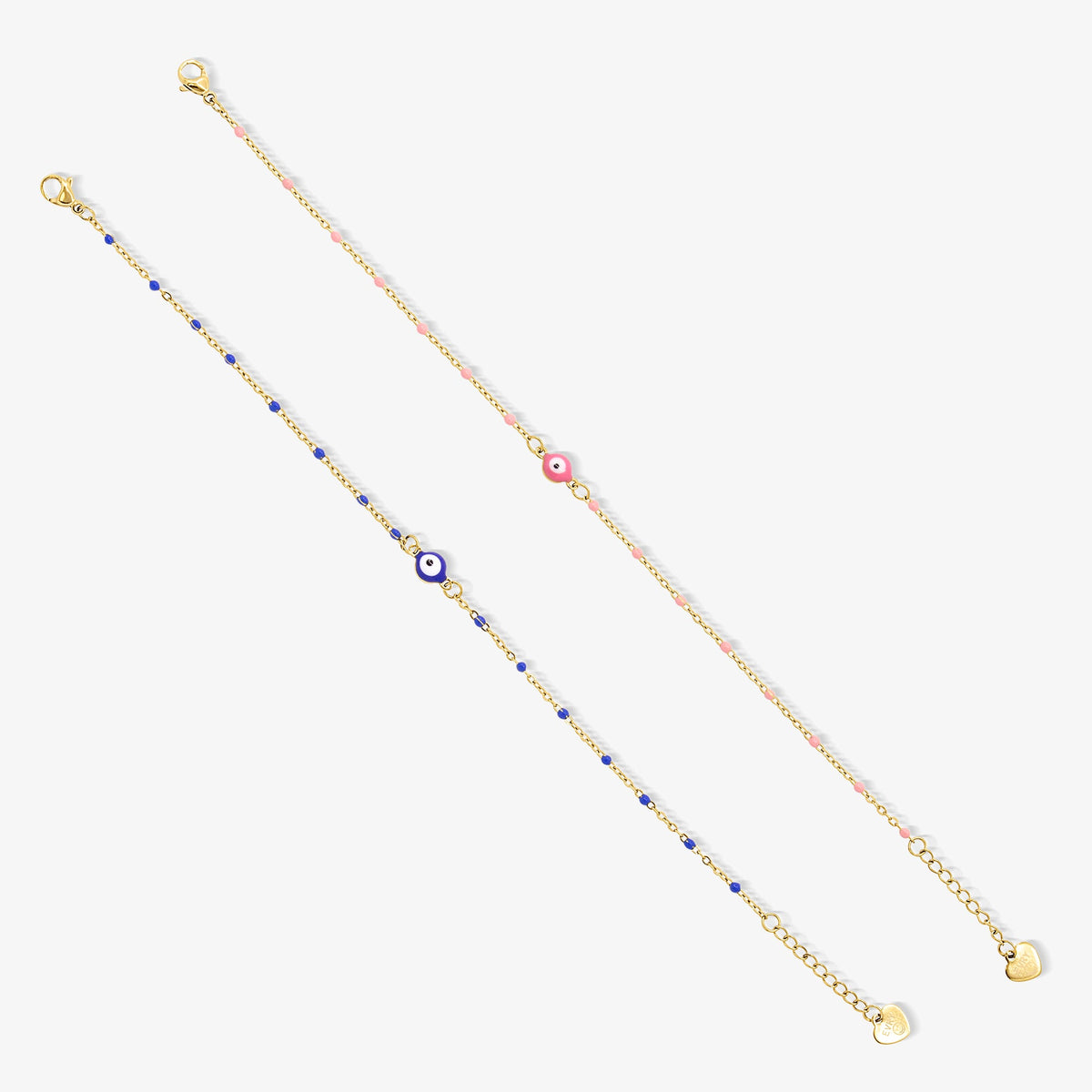 Evil Eye Anklet 2 Piece Set