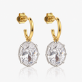 Showgirl Dream Oval Cut Drop Earrings